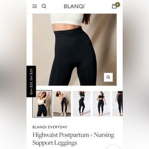 Blanqi Highwaist Postpartum + Nursing Support Leggings